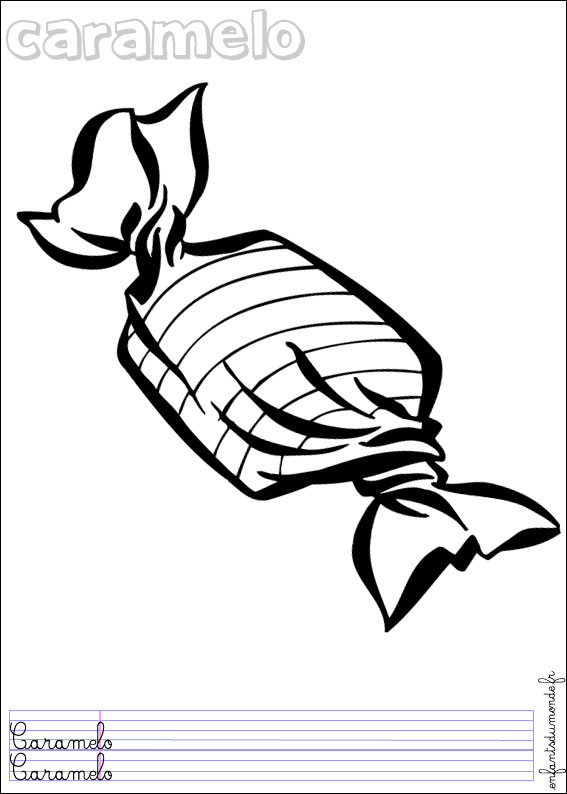 coloriage bonbon 1 .:. Coloriages Nourriture en espagnol